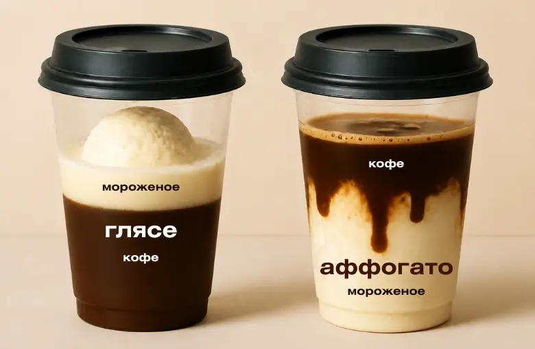 разница глясе и аффогато 