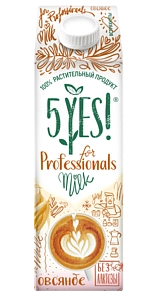 Напиток овсяный ультрапастеризованный 5YES! 1 л