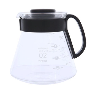 Чайник сервировочный Hario (сервер) с черной пластиковой ручкой