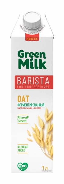 Напиток из растительного сырья Green Milk Barista Овсяный, 1 л